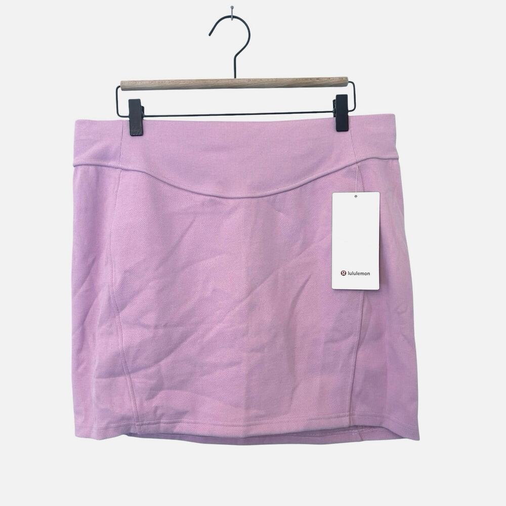 NWT Lululemon Scuba High-Rise Mini Skirt in Vitapink Size XL